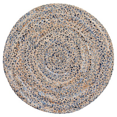 Kerala Natural Tan Round Oval Jute Area Rug – Anji Mountain