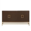 MAYEERTY Sideboard Buffet Cabinet with Storage Adjuatable Shelves Rectangular Metal Handles Legs for Kitchen Living Room Espresso - 4 of 4