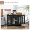 Munora - 35.5 Inch Furniture Style Dog Crate with Openable Top - End Table Pet Kennel for Small Dogs - Brown & Black - 4 of 4
