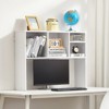 Desktop Bookshelf Hutch, 37" Wide 1-Tier Desk Organizer with Storage Shelves & Anti-Slip Feet - 2 of 4