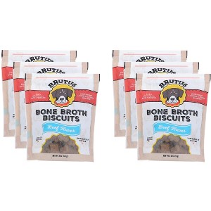 Brutus Bone Broth Dog Biscuits Beef - Case of 6 - 8 oz - 1 of 2