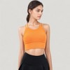Anna-Kaci Active Women's Double Strap Crew Neck Ribbed Crop Top with Fitted Hem - 2 of 4
