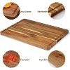 Large Acacia Cutting Board, Wood Thick Chooping Board for Kitchen with Deep Juice Groove, Large Butcher Block for Meat Fruits - 2 of 4