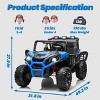 JOYRACER 24V Ride on Truck Toys w/ Remote Control, 2 Seater 400W   Electric Powered Ride on w/ Dump Bed, 3 Speeds, Shovel & Bluetooth/Music - 4 of 4