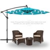 Best Choice Products 10ft Solar LED Offset Hanging Outdoor Market Patio Umbrella w/ Adjustable Tilt - 2 of 4