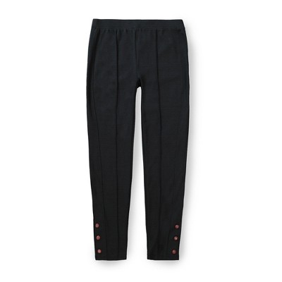 Hope & Henry Womens' Button Cuff Ponte Pant