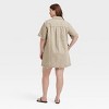 Women's Leopard Denim Mini Shirtdress - Universal Thread™ Tan - 2 of 3