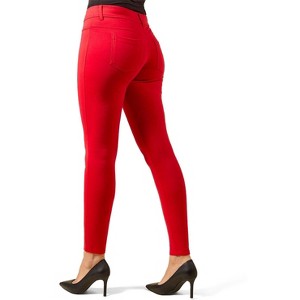 Memoi Women's Faux Denim Ponte Leggings - 1 of 4