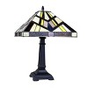 Chloe Lighting Vincent Mission Tiffany Style Blackish Bronze 1 Light Table Lamp 12 inch Wide - 2 of 4