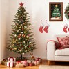 Pre-Lit Artificial Christmas Tree –  PVC Branches & Metal Hinges, Easy Setup for Home/Office/Party Holiday Decor - 2 of 4