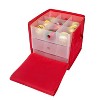 Ornament Storage Organizer with Drawer Divider 27ct - Simplify: Holiday Container, Protective Zipper Lid, Carry Handles - image 3 of 4