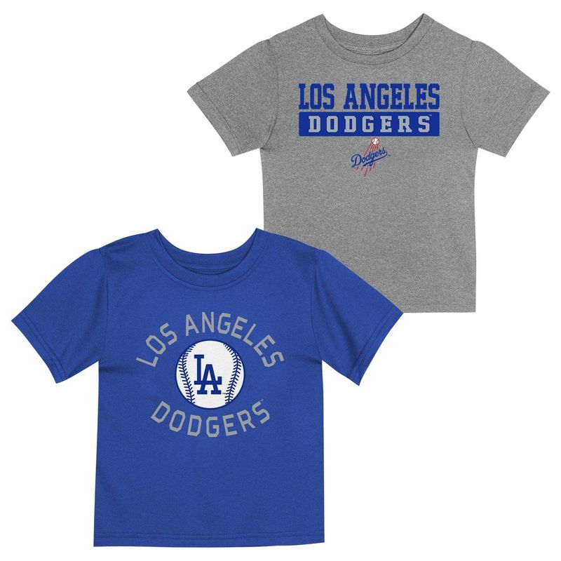 MLB Los Angeles Dodgers Toddler Boys&#39; 2pk T-Shirt, 1 of 4