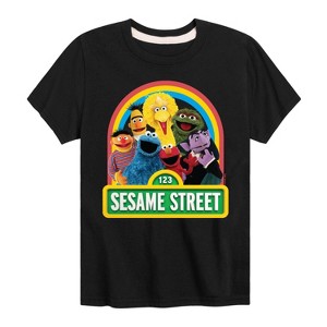 Boys' - Sesame Street - Group Elmo And Friends Short Sleeve Graphic T-Shirt - 1 of 4
