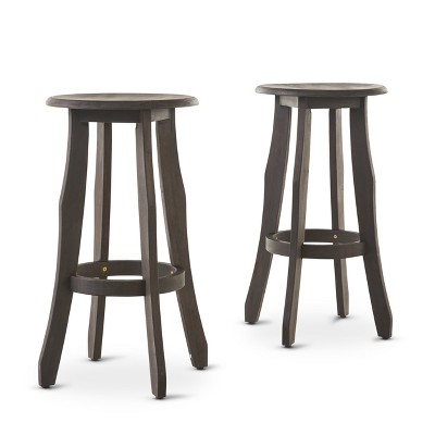 Pike Set of 2 Acacia Barstool - Christopher Knight Home
