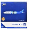 Boeing 787-9 Commercial Aircraft with Flaps Down "United Airlines" White and Blue with Stripes 1/400 Diecast Model by GeminiJets - 3 of 3