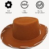 4E’s Novelty Brown Toddler Cowboy Hat - Boys & Girls Brown Cowboy Hat for Themed Party Costume, Ideal Cowboy Hat & Toddler Cowboy Outfit, Ages 3-5 - 3 of 4