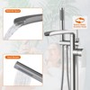 WOWOW Single Handle Freestanding Tub Faucet with Hand Shower in Brushed Gold - 4 of 4
