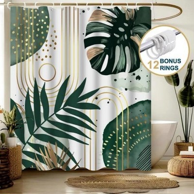 LunaLulinlk Shower Curtain with Hooks – Heavy-Duty Mold/Mildew-Resistant