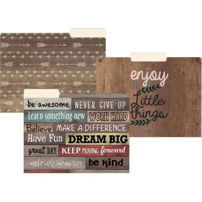 Teacher Created Resources Farmhouse Chic File Folders, Letter Size, Pack of 12