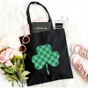 City Creek Prints Checker Shamrock Canvas Tote Bag - 15x16 - Black - 2 of 2