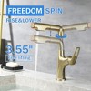 ChicFurnit Bathroom Sink Faucet Pull Down Design with Lift Spout and Dual Spray Modes for Modern Spaces, Gold, 18.7"*9.45"*2.76" - 4 of 4