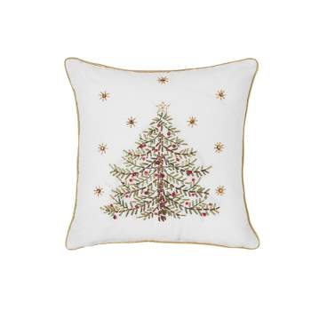 16x16 Orara Studio Christmas Tree Square Throw Pillow Pink/White - Deny  Designs