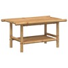 vidaXL Coffee Table 27.6"x15.7"x13.8" Bamboo - 2 of 4
