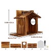 Artloge Solid Wooden Squirrel Feeder Wall Tree Mounted Hanging Chipmunk Feeder with Open Roof & Transparent Acrylic Panel for Outdoor Small Animals - 3 of 4