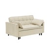 54.3" Fabric 2-Seater Sofa Bed with 2 Pillows & High-Density Sponge Cushioning - 4 of 4