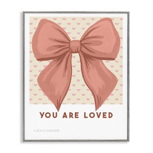 Stupell Industries Coral Bow You Are Loved Framed Giclee Art - 1 of 4