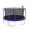 VisioGear 14FT Trampoline with Safety Enclosure Net, Trampoline with Basketball Hoop, Blue, 168"*168"*108" - 2 of 4