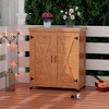 Dolonm Potting Bench with Storage Cabinet and Metal Table Top for Outdoor Patio,Outdoor Work Station Table - 4 of 4