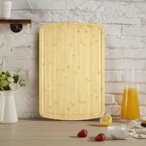 GustoWave Extra Large Bamboo Cutting Board, 30.1 x 20 Inch Wooden Chopping Board for Kitchen, Butcher Block with Juice Groove and Handles - 1 of 4