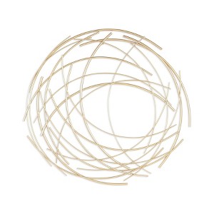 Cheung's Denine Large Gold Abstract Round Wall Art - 1 of 4
