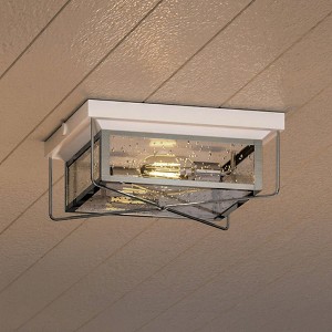 Urban Ambiance Luxury Vintage Outdoor Ceiling Light 5.5''H x 11.5''W,  Stainless Steel Finish,  Longmont Collection, UHP1331 - 1 of 4