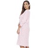 Just Love Womens Long Sleeve Cotton Nightgown - V-Neck PJ Sleepwear with Lace Trim - 2 of 2