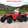 24V 4WD Electric Dump Truck with Remote Control, 2 Seater Kids Ride On Car, Music Player & LED Lights, Birthday Gift for Ages 3+ - 4 of 4