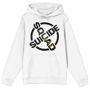 Suicide Squad: Kill the Justice League Game Logo Adult White Graphic Hoodie - 1 of 3