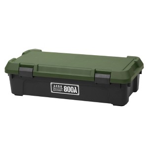 JEJ Astage Tough Trunk 800AX Stackable Heavy-duty Multi-purpose Storage Tote Green Black - 1 of 4