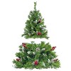YOOCOZZ Christmas Tree 4-Piece Set, Pre-lit Xmas Tree Artificial Christmas with Garland, Wreath and Set of 2 Entrance Trees X-mas with LED Lights - 4 of 4