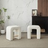NicBex 24" Inverted U-Shaped Boucle Counter and Bar Stools,Modern Chic Stools for Living Room,Dining Chairs with Footrest,Set of 2 - 2 of 4