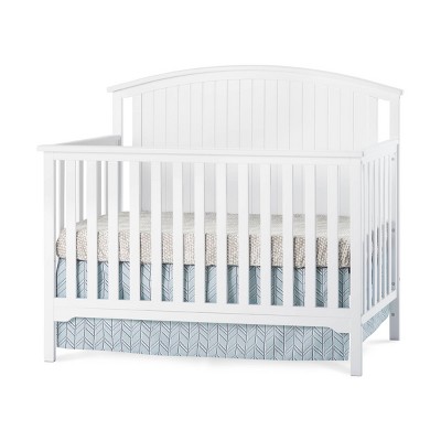 Child Craft Cottage Curve Top Convertible Crib - Matte White