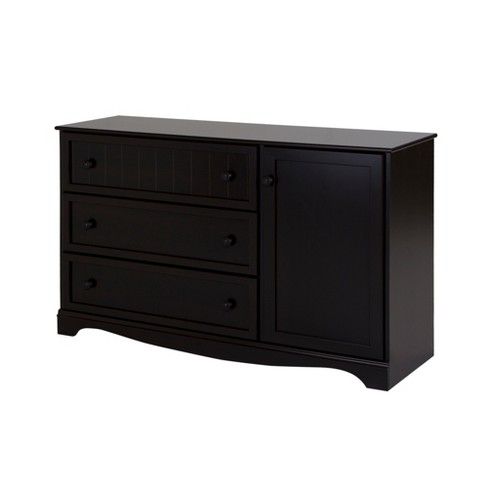 Savannah 3 Drawer Dresser With Door Espresso South Shore