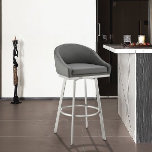 Armen Living Eleanor Barstool Gray 30 in Seat Height - 1 of 4