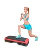 BestParts Adjustable Aerobic Step w/4 Risers - 3 Heights (4/6/8"), Non-Slip HDPE Platform, Red - 2 of 4