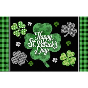 Briarwood Lane St. Patrick's Day Doormat 30x18 Indoor Outdoor Scattered Shamrocks For St. Patrick's Day Doormat - 1 of 4