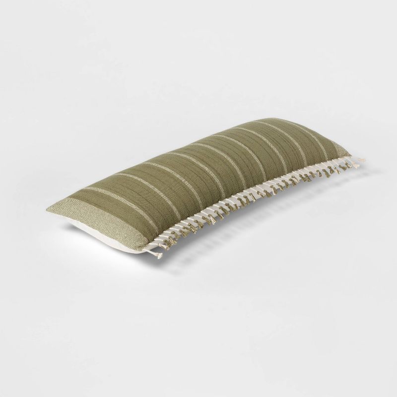 Oversized Oblong Woven Stripe Tassel Decorative Throw Pillow - Threshold™, 3 of 10