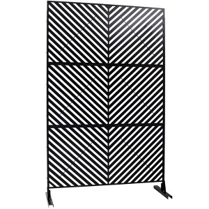 DSVIMOY Outdoor & Indoor Privacy Screen, Freestanding Decorative Privacy Screen for Deck Balcony Patio, Black, 48"*76"*16" - 1 of 4