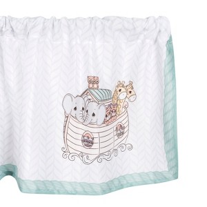 Everyday Kids Precious Moments Noah’s Ark Valance – 60x15” Window Décor with Giraffes, Tigers, Elephants and Blue Border for Baby and Toddler Boys - 1 of 4