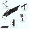 Sonkuki 8.2 x 8.2 Ft. LED Patio Offset Umbrella With Base for Garden, Backyard and Poolside - 3 of 4